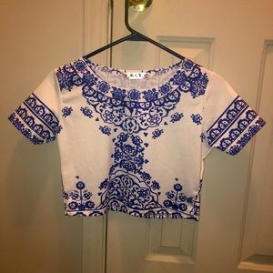 Elegant Printed Crop Set